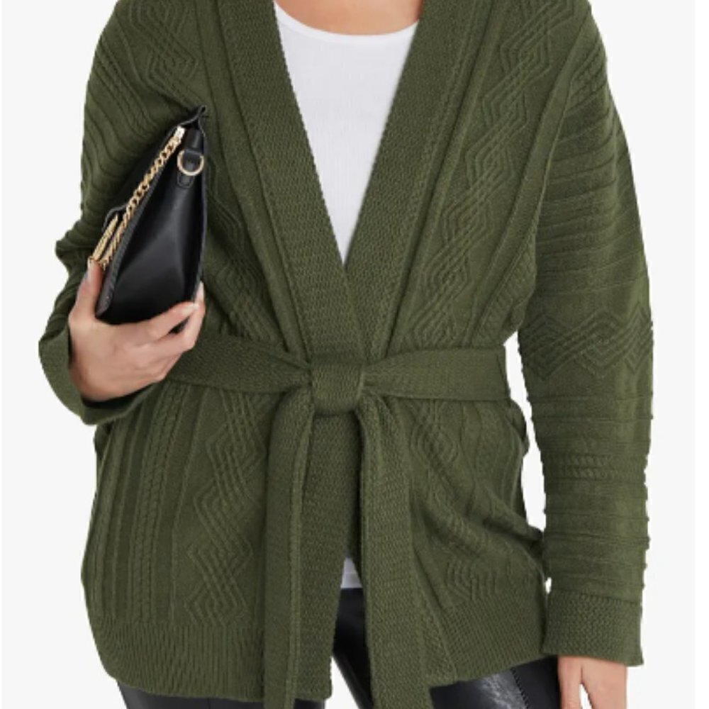 Vici Collection‎ Wrap Cardigan in Ash Olive